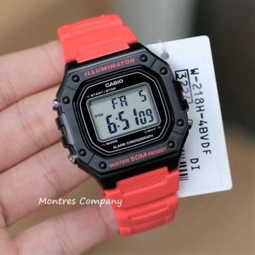 Montres Company 香港註冊公司(32年老店) 卡西歐 CASIO W218 W-218H-4B 七年電池壽...