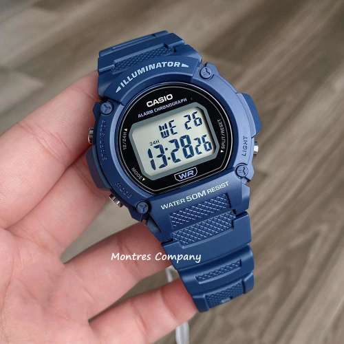 Montres Company 香港註冊公司(32年老店) 卡西歐 CASIO W-219H-2A 復古錶 藍色 七年...
