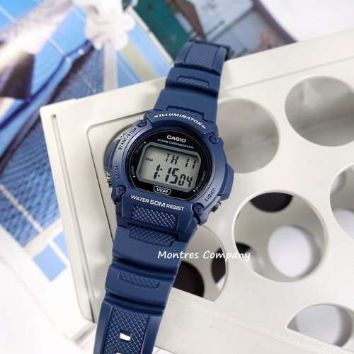Montres Company 香港註冊公司(32年老店) 卡西歐 CASIO W-219H-2A 復古錶 藍色 七年...