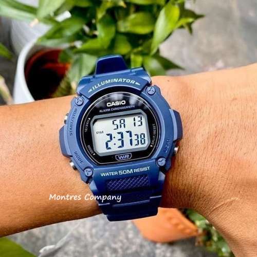 Montres Company 香港註冊公司(32年老店) 卡西歐 CASIO W-219H-2A 復古錶 藍色 七年...