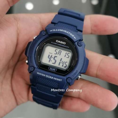 Montres Company 香港註冊公司(32年老店) 卡西歐 CASIO W-219H-2A 復古錶 藍色 七年...