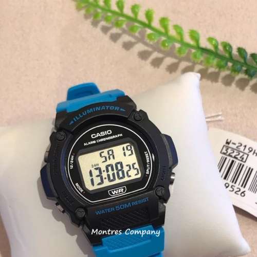 Montres Company 香港註冊公司(32年老店) 卡西歐 CASIO W-219 W-219H-2A2 復古錶 藍...