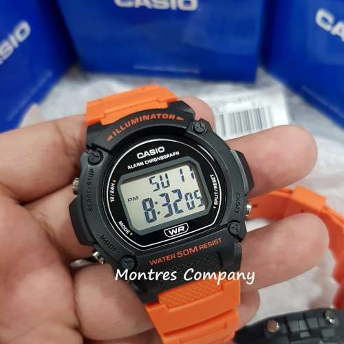 Montres Company 香港註冊公司(32年老店) 卡西歐 CASIO W-219H-4A 七年電池壽命 復...