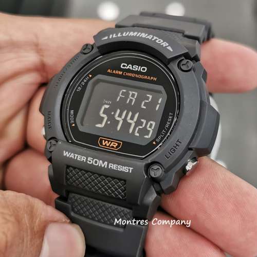 Montres Company 香港註冊公司(32年老店) 卡西歐 CASIO W-219H-8B 七年電池壽命 復...