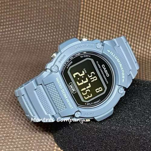 Montres Company 香港註冊公司(32年老店) CASIO 卡西歐 W-219HC W-219HC-2B 七年電...