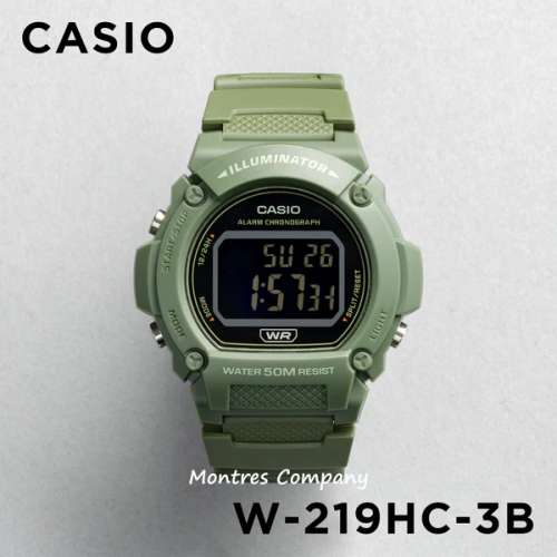 Montres Company 香港註冊公司(32年老店) CASIO 卡西歐 W-219 W-219HC-3B 七年電池...