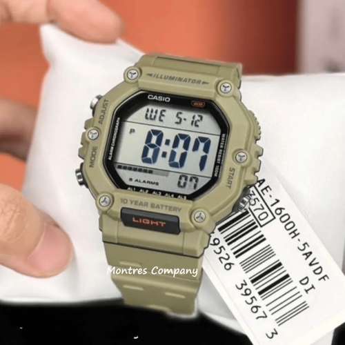 Montres Company 香港註冊公司 (32年老店) 卡西歐 CASIO 100米防水 AE-1600H-5A 運...
