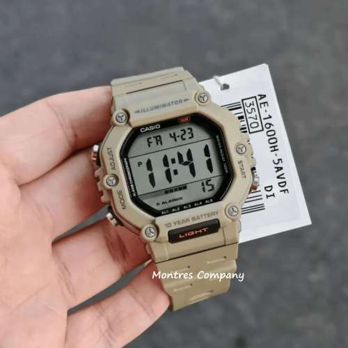 Montres Company 香港註冊公司 (32年老店) 卡西歐 CASIO 100米防水 AE-1600H-5A 運...
