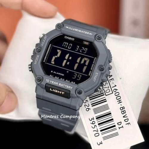 Montres Company 香港註冊公司 (32年老店) 卡西歐 CASIO 超長電池壽命 AE-1600H-8B ...