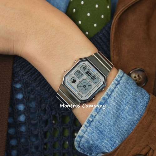 Montres Company 香港註冊公司 (32年老店) 卡西歐 CASIO 防水 不鏽鋼錶帶 A130WE-7A...