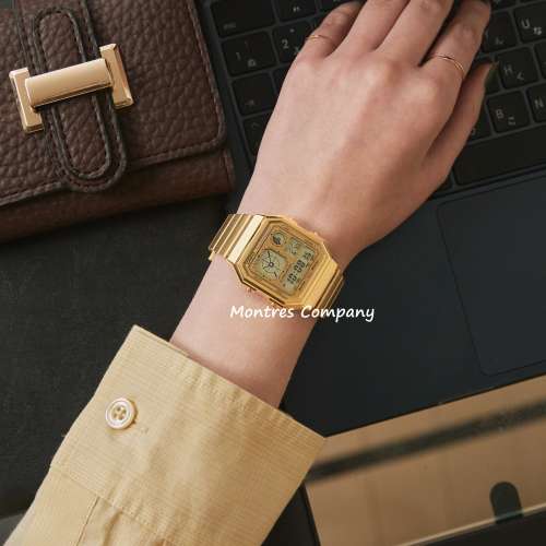 Montres Company 香港註冊公司 (32年老店) 卡西歐 CASIO 防水 不鏽鋼錶帶 A130WEG-9...