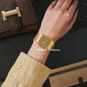Montres Company 香港註冊公司 (32年老店) 卡西歐 CASIO 防水 不鏽鋼錶帶 A130WEG-9...