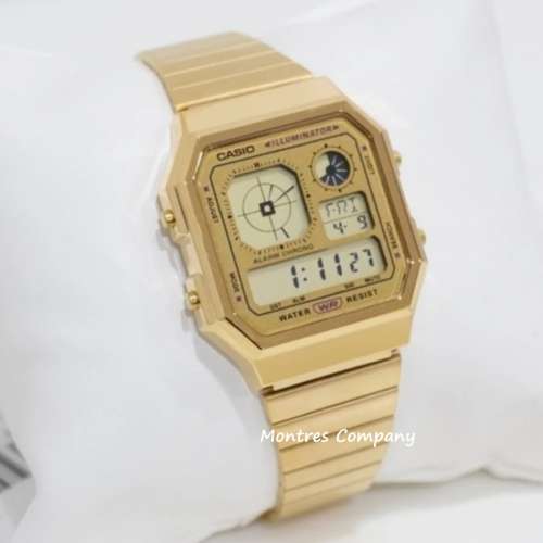 Montres Company 香港註冊公司 (32年老店) 卡西歐 CASIO 防水 不鏽鋼錶帶 A130WEG-9...