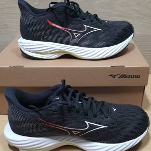 Mizuno Waverider 28 (2E) 黑色-男裝運動鞋 (US 8)