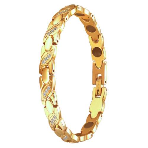 JUACC 韓版鈦鋼手鐲 金色18K金 幾何圓形椭圓 多邊形設計