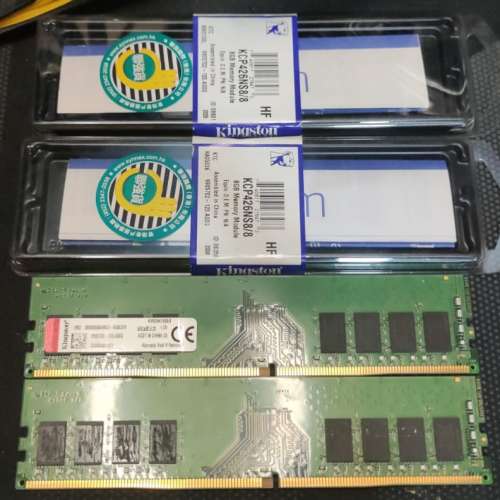 Kingston  DDR4 2666 16GB 8x2 Desktop Ram 單面