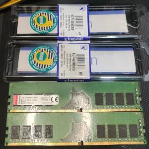 Kingston  DDR4 2666 16GB 8x2 Desktop Ram 單面