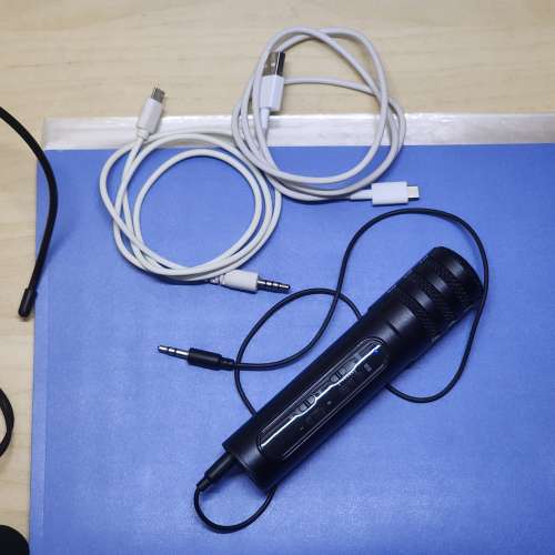大埔only】電腦錄音用品 3件不散賣 (頭戴式單邊咪、電容咪、USB聲卡)
