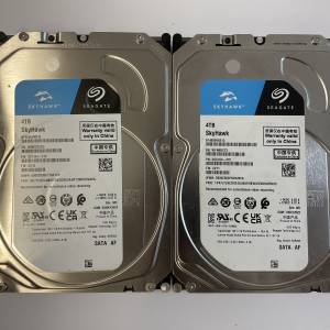 二手硬碟 3.5" SEAGATE SKYHAWK 4TB HDD HD HARDDISK SATA (有2隻)
