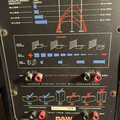 B & W ACOUSTITUNE SUBWOOFER 無源超低音