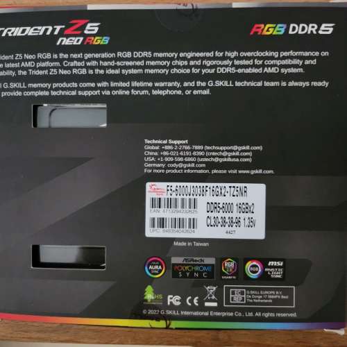 G.skill ddr5-6000mhz 16GB x2
