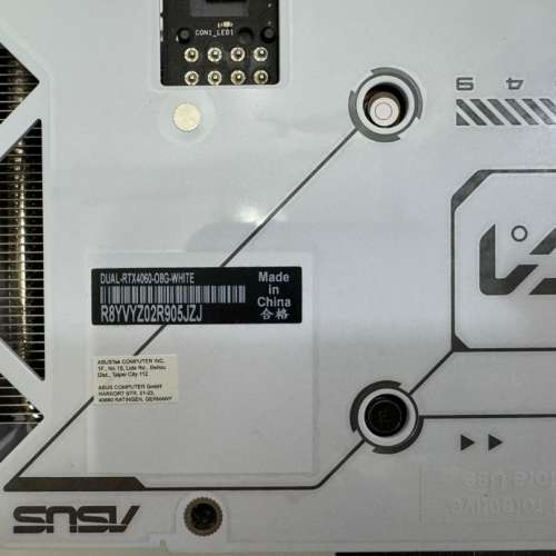 ASUS RTX4060 O8G WHITE 🔥罕有白色 🔥7日保養🔥實體店交收🔥需要其他型號請查詢 🔥...