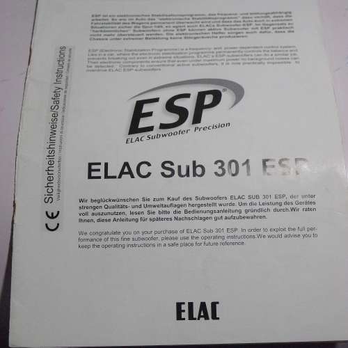 德國 Elac SUB 301 ESP 低音喇叭