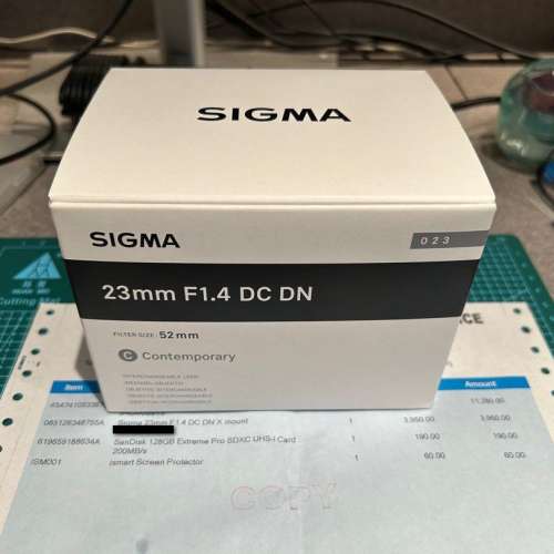 全新Sigma 23mm f1.4 (買佐1日)
