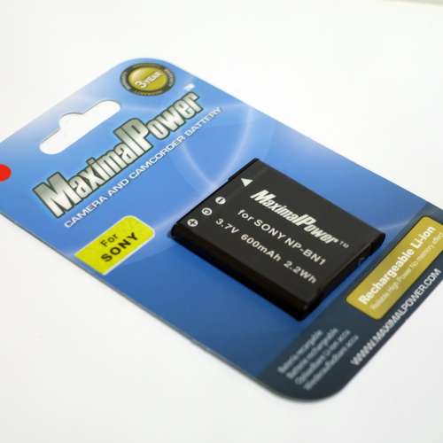 Maximal Power 600mAh NPBN1 代用電池 Generic Battery for Sony NP-BN1