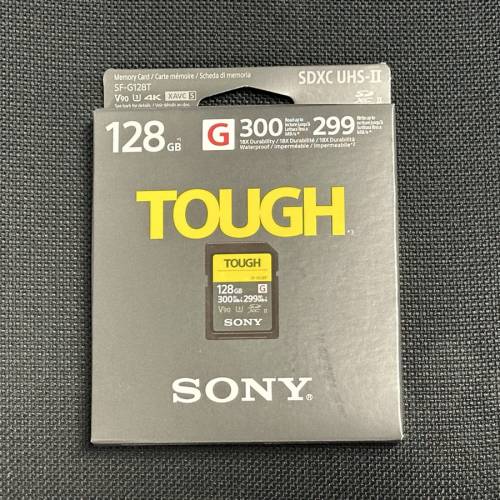 (全新)Sony SF-G Series Tough UHS-II SDXC 記憶卡 128GB [R:300 W:299] (SF-G128T...