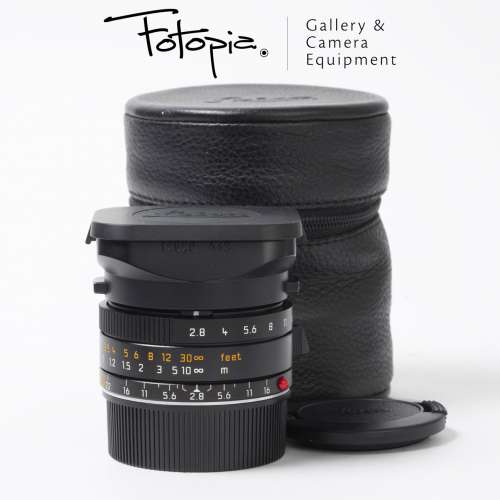 || Leica Elmarit-M 28mm F2.8 ASPH - Black / 11606 with case & hood ||