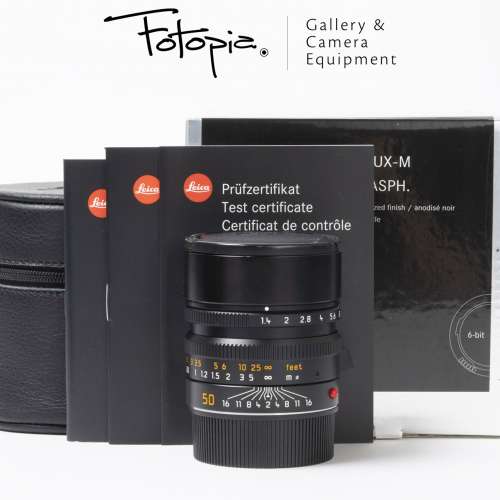 || Leica Summilux-M 50mm F1.4 ASPH - Black / 11891 with full packing ||