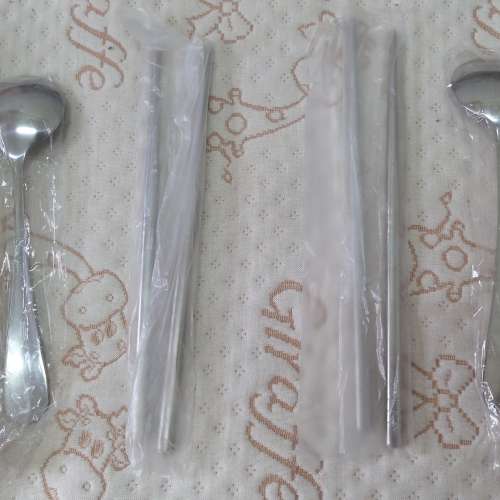 全新不銹鋼筷子勺子套裝 學生餐具盒 筷子收納盒 一人用 單人裝 旅行戶外便擕式餐具