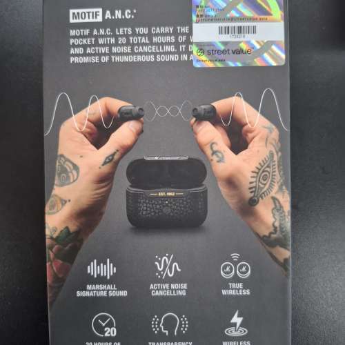 MARSHALL 第二代 MARSHALL Motif ANC 主動降噪真無線藍牙耳機