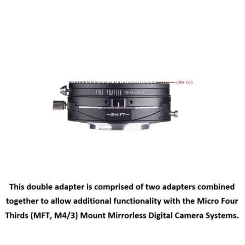Double Adapter, Rollei QBM And EOS To MFT, M4/3 Mount Adaptor Tilt & Shift II