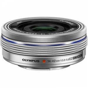 全新 銀色 Olympus ED 14-42mm F3.5-5.6 EZ (拆 Kit M43 電動變焦餅鏡， Panasonic ...