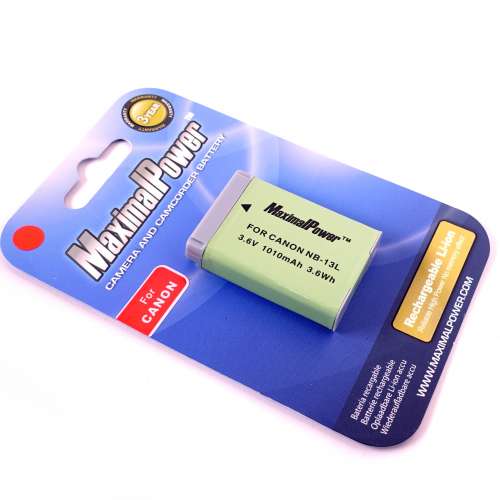 Maximal Power 1010mAh Li-ion NB13L 代用電池 Generic Battery for Canon NB-13L