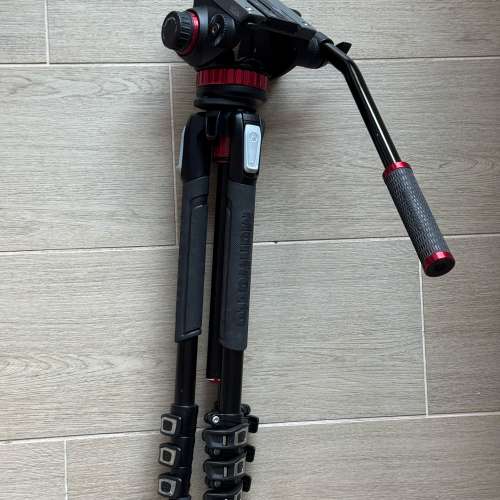 Manfrotto MT190CXPRO4 鋁腳 + 液壓觀鳥攝錄雲台 MVH502AH