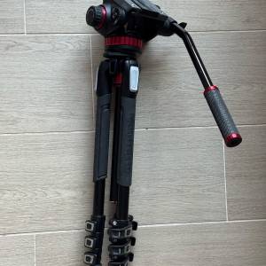 Manfrotto MT190CXPRO4 鋁腳 + 液壓觀鳥攝錄雲台 MVH502AH