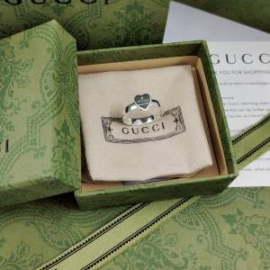 二手Gucci愛心戒指 帶包裝禮盒 情人禮物