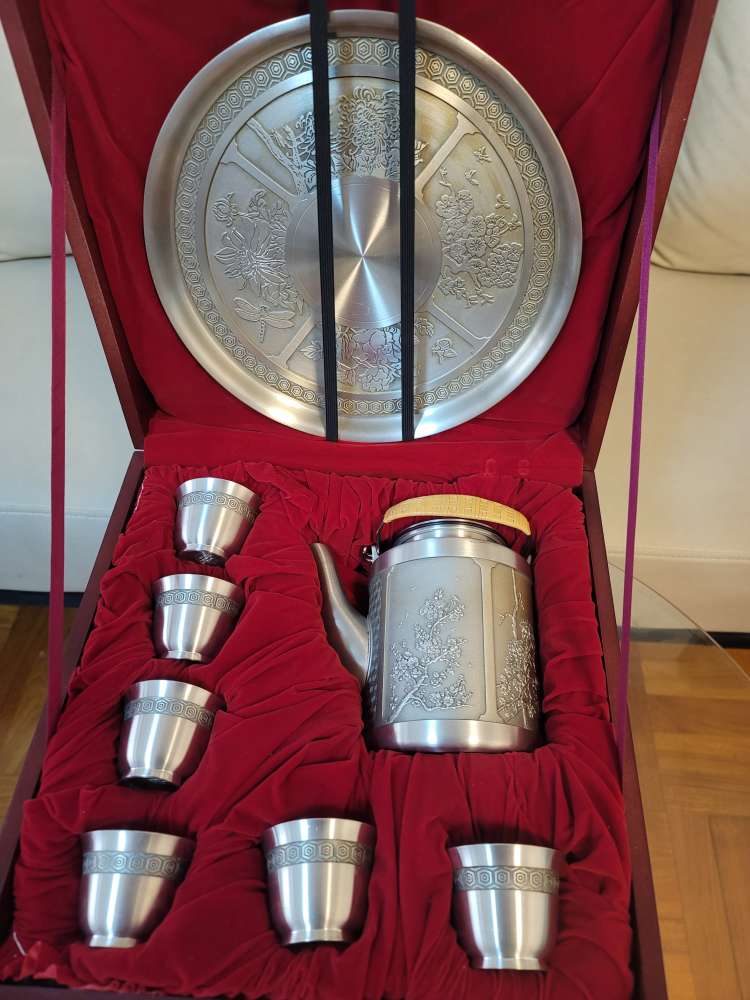 Royal Selangor Pewter four seasons Tea Set gift box - 二手或全新