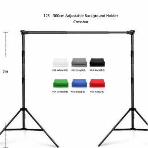 2.4m(H) X 3m(W) Portable Adjustable Studio Support Stand With 3M Series Backdrop