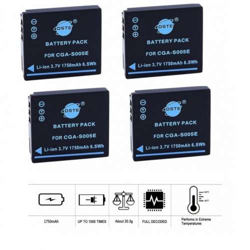 DSTE Panasonic CGA-S005 / CGA-S005A / CGA-S005A/1B / CGA-S005E / CGA-S005E/1B /