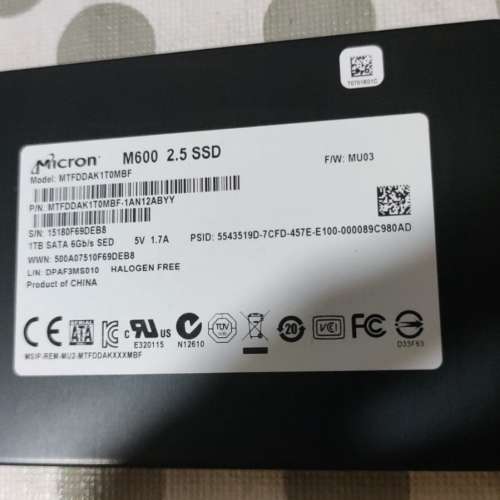 Micron M600 1TB 2.5 吋 SATA 6.0Gbs