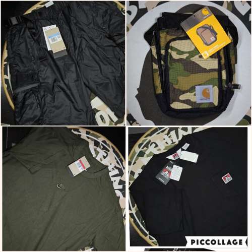 Nike Hiking Trail 機能褲/nike綠色短袖衫/Ben Davis ShortＴ恤/Carhartt 斜孭袋/A...