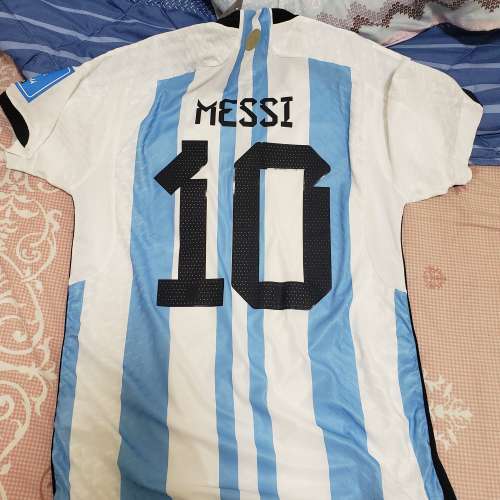 阿根廷2022主場球員版球衣(1O號)美斯連決賽字同章(XL碼)