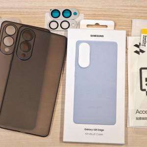 全新 Samsung S25 Edge 專用配件 - 超薄身機殼 / Kidsult 藍色Leather Case / 鏡頭...