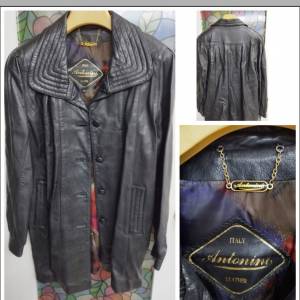 名牌Italy Antonini意大利羊皮女裝皮褸female genuine leather jacket size L