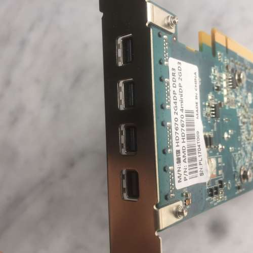 $420 AMD EyeFinity Graphics Radeon HD 7670 2GB DDR5 mini Display Port x4 - PCIe