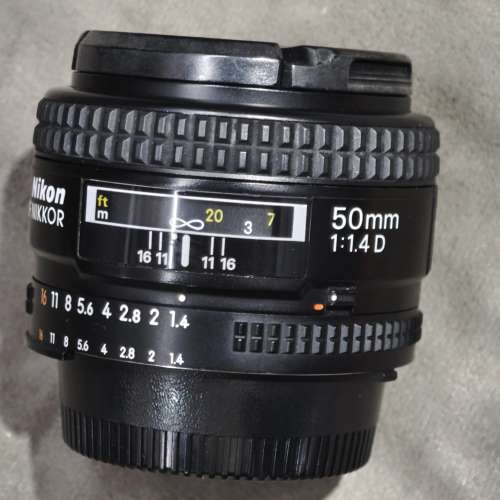 Nikon 50/1.4 AF D 尼康 50mm 50 冇盒冇單冇證冇罩 90%-95% new 鏡片通透冇花冇霉微...